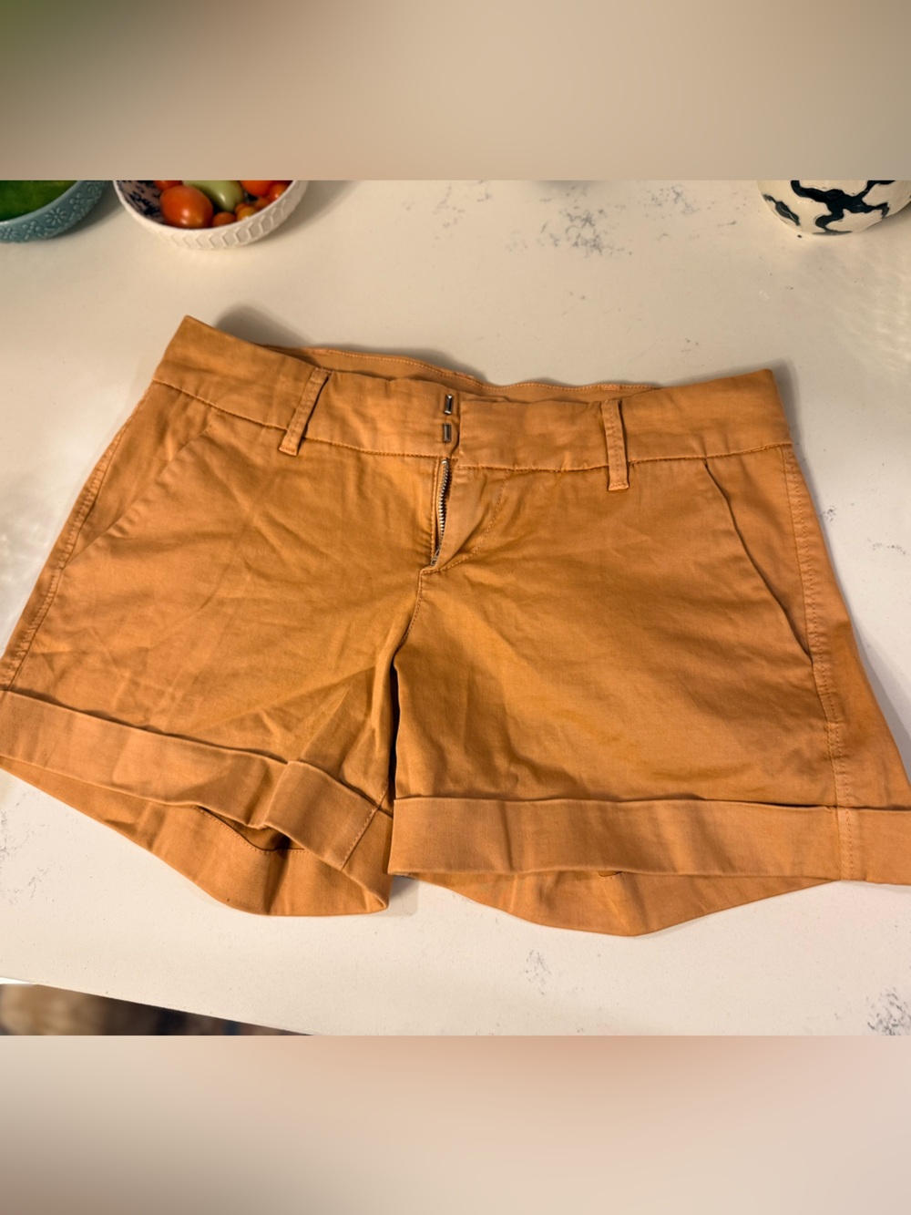 Dear John Women's High Waist Fold-Cuff Shorts — Tan/Light Brown
